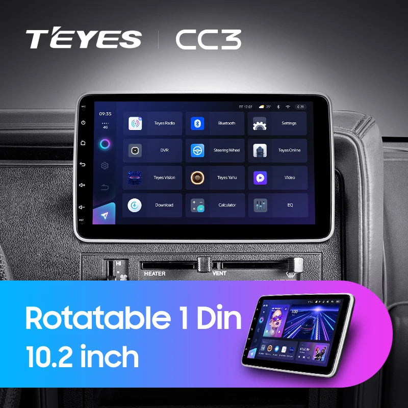 Rotatable Screen Universal 1 Din CC3 - T'EYES